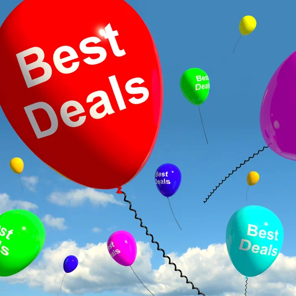 Best Deals Balloons Representing Bargains Or Discounts — Stock Photo, Image