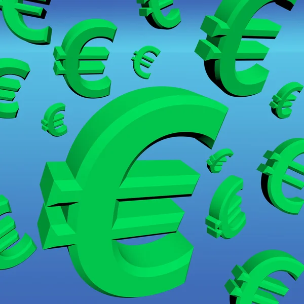 Euro Signs As Symbol For Money Or Wealth — Stock Photo, Image