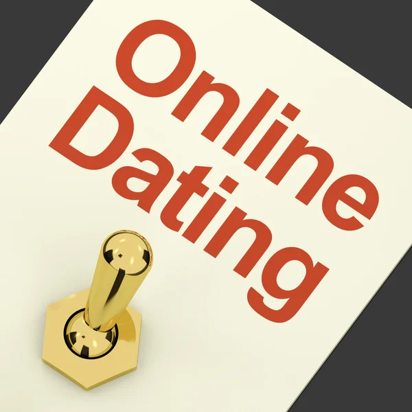 Online dating romantizm ve sevgi gösteren anahtarı — Stok fotoğraf