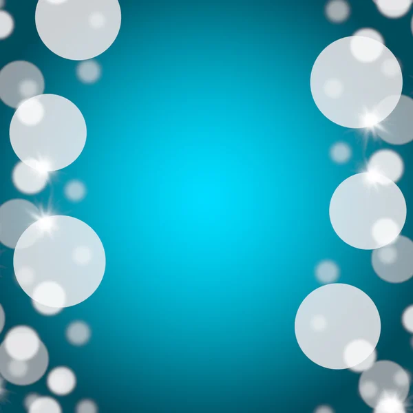 Blue Bokeh Background With Blank Copy Space And Border — Stock Photo, Image