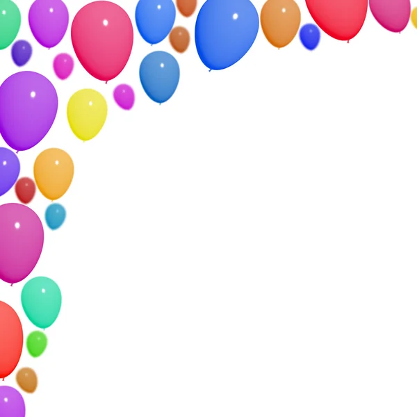 Festive Colorfull Balloons For Birthday Celebrations With Blank — Stock Photo, Image