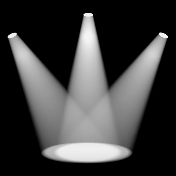 Single Spotlight Shining On Stage For Highlighting A Product — Stock