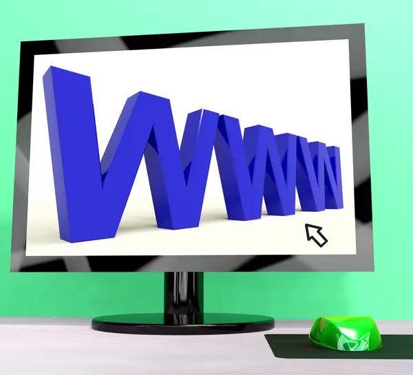 Www Computer Word Showing Online Websites Or Internet — Stock Photo, Image