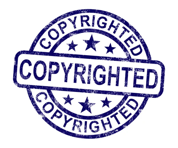 Timbro protetto da copyright che mostra brevetto o marchio — Foto Stock