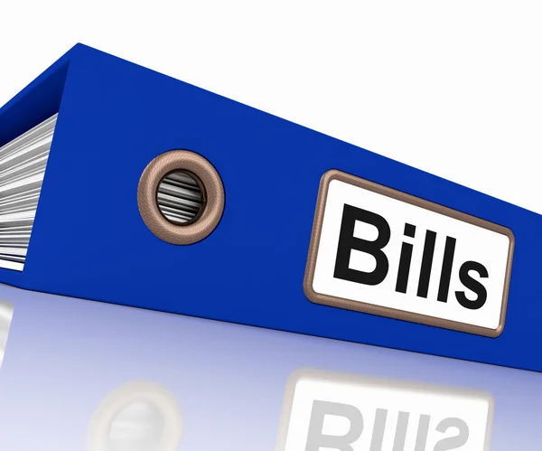 Bills File Shows Accounting And Payments Due — Stock Photo, Image