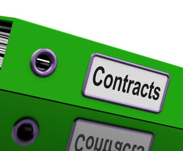 Contract File Shows Legal Business Agreements — Stock Photo, Image