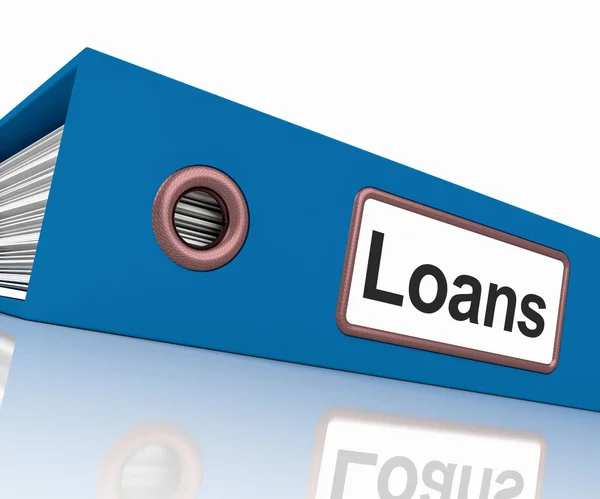 Loans File Contains Borrowing Or Lending Paperwork — Stock Photo, Image