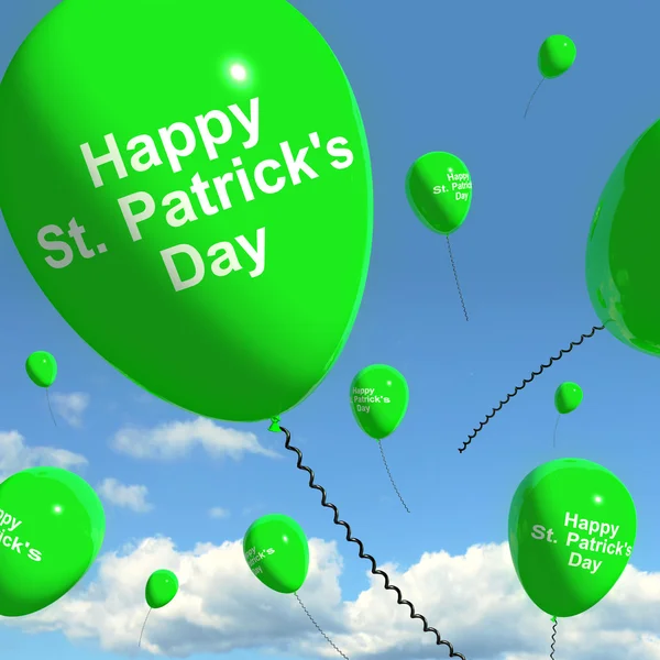 St patrick 's day ballons mit irischen partys oder fes — Stockfoto