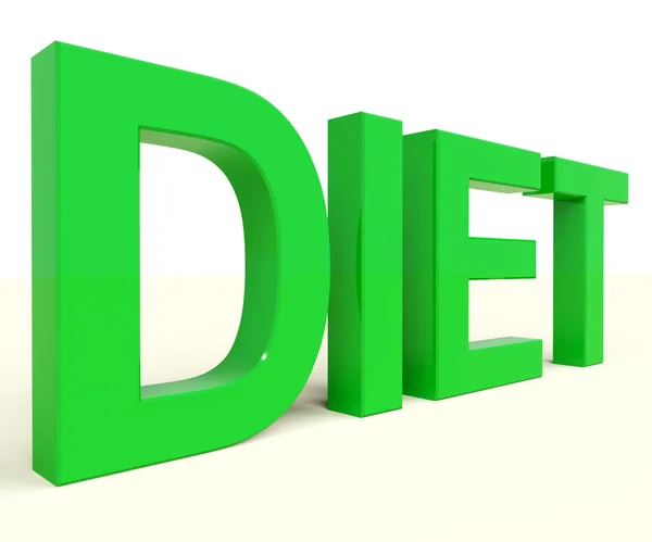 Op dieet zijn woord weergegeven: informatie van het dieet en aanbevelingen — Stockfoto