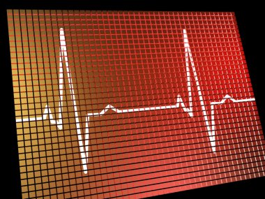 kalp ve kalp sağlığını gösteren kalp hızı monitörü 
