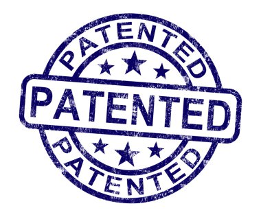 ticari marka veya tescilli patent gösterilen patentli damgası