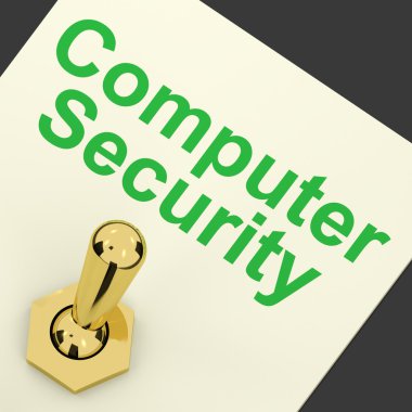 Laptop Internet güvenlik bilgisayar güvenlik anahtarı gösterir 
