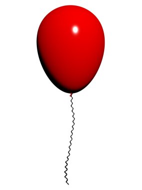 boşaltmak için parti invitat beyaz zemin üzerine kırmızı balon