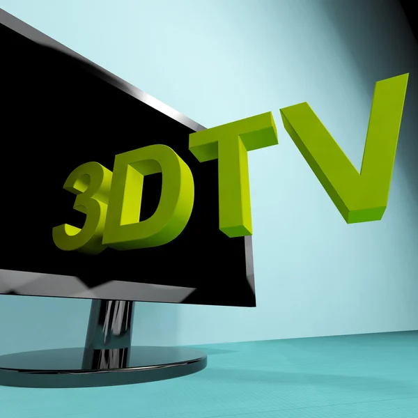 Üç boyutlu televizyon Yani 3D hd tv — Stok fotoğraf
