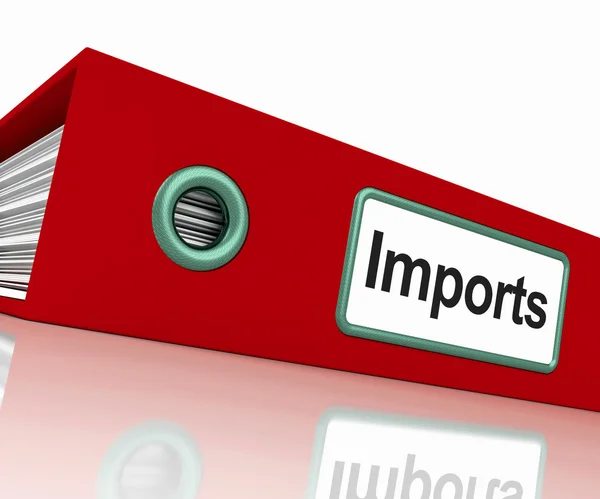 Import File Showing Importing Goods And Commodities — Stock Photo, Image