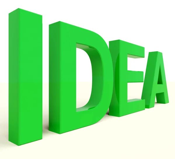 Idea Word In Green Showing Concept Or Creativity — Stock Photo, Image