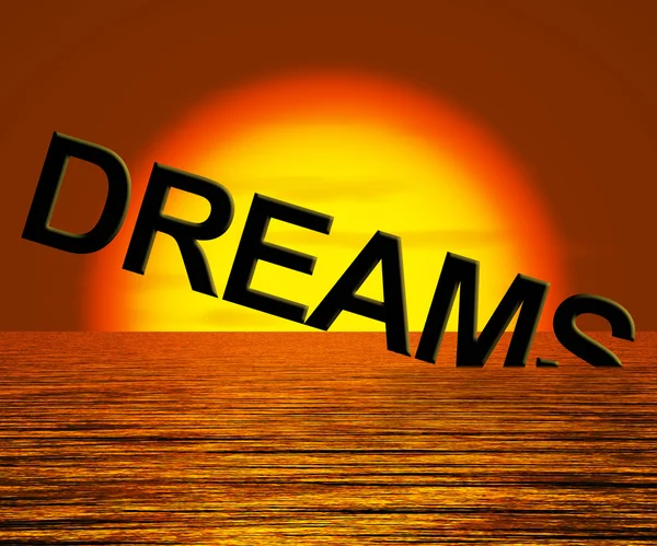 Dreams Word Sinking Showing Broken Or Unreachable Dream