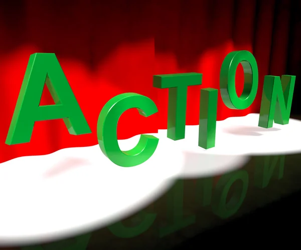 Action Letters Dancing Showing Activity And Motivation — Stock Photo, Image