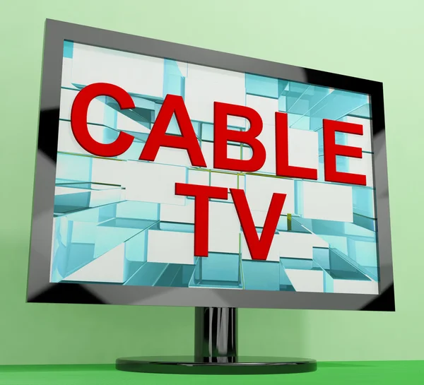 Cable Tv Showing Digital Media Television Entertainment — Stock Photo, Image