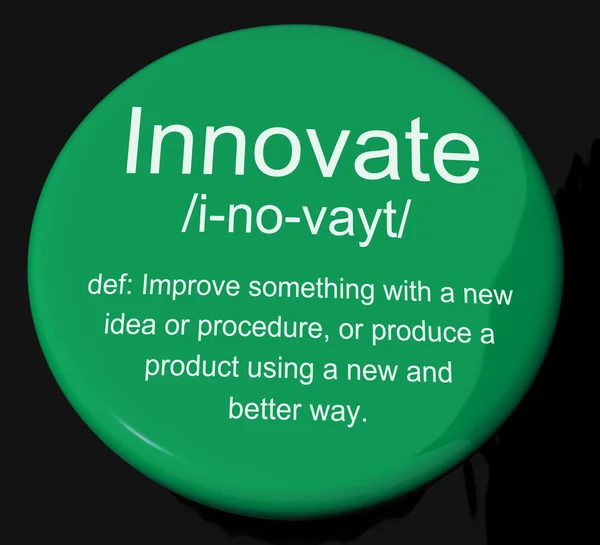 Innovate Definition Button Showing Creative Development And Inge — Stock Photo, Image