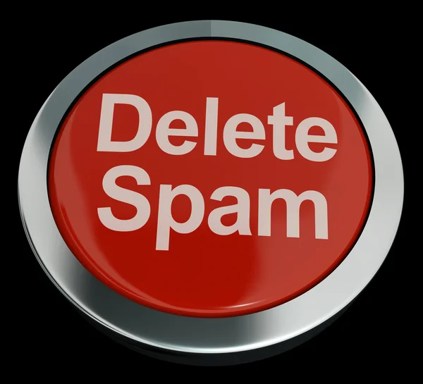 Excluir botão de spam para remover e-mail indesejado — Fotografia de Stock