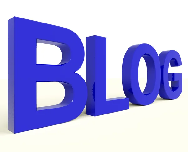 Blogwort in blau für Blogger-Website — Stockfoto