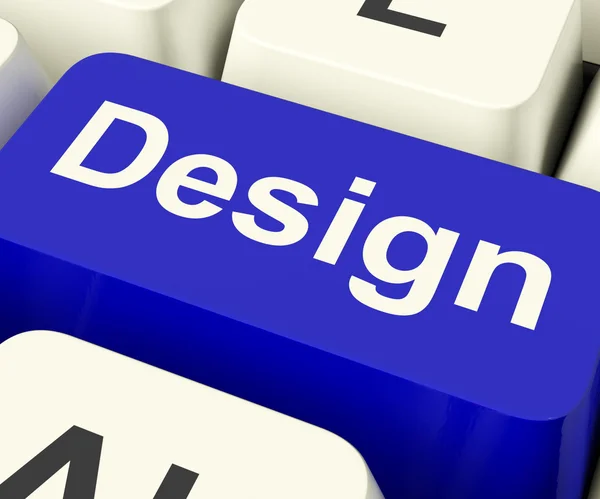 Design Computer Key Meaning Creative Artwork Online — Stock Photo, Image