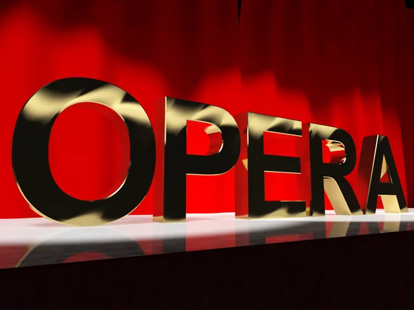 Opernwort auf der Bühne zeigt klassische Opernkultur und Performance — Stockfoto