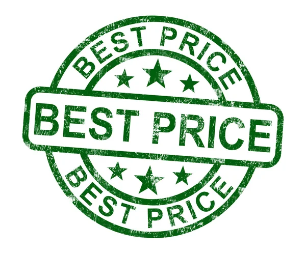 Melhor preço carimbo mostrando venda e redução — Fotografia de Stock
