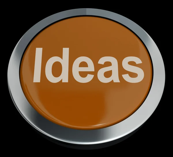 Кнопка идей, показывающая концепции улучшения или творчества — стоковое фото