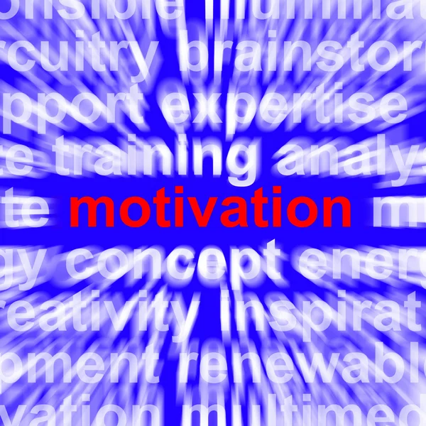 Motivation Word Showing Positive Encouragement And Determination — Stock Photo, Image