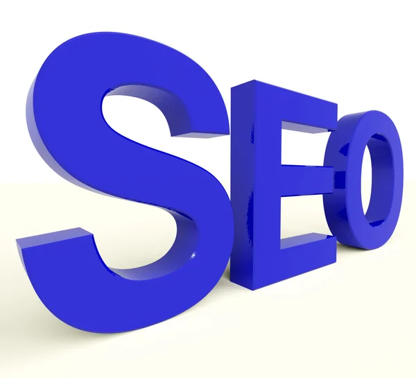 Seo Word représentant l'optimisation et la promotion d'Internet — Photo