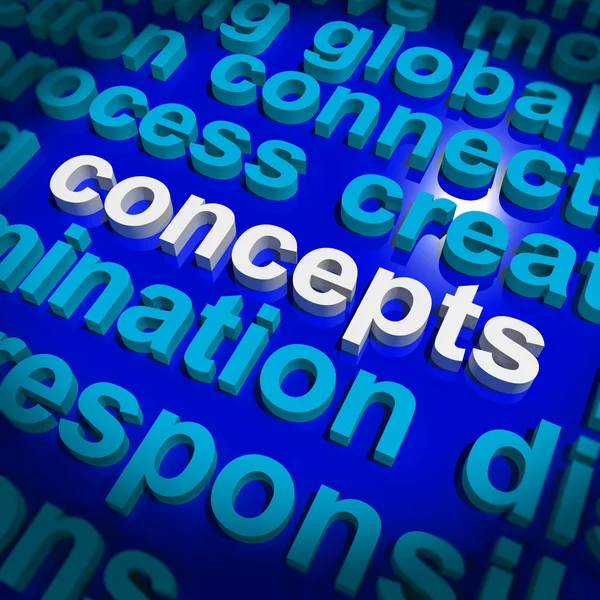 Concepts Word Showing Ideas Thinking And Creativity — Stock Photo, Image