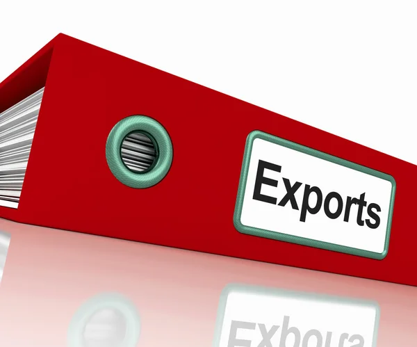 Plik eksportu Wyświetlono globalnej dystrybucji — Zdjęcie stockowe
