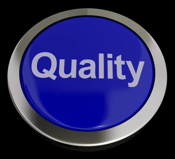 Botón de calidad que representa un excelente servicio o productos —  Fotos de Stock