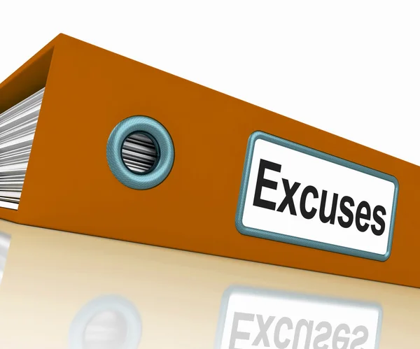 Fichier d'excuses contient des raisons et des boucs émissaires — Photo