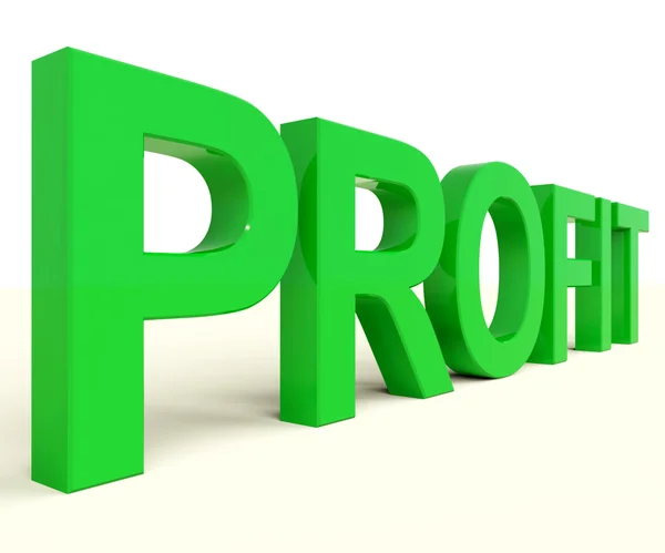 Profit Word Representing Market And Trade Earnings — Stock Photo, Image
