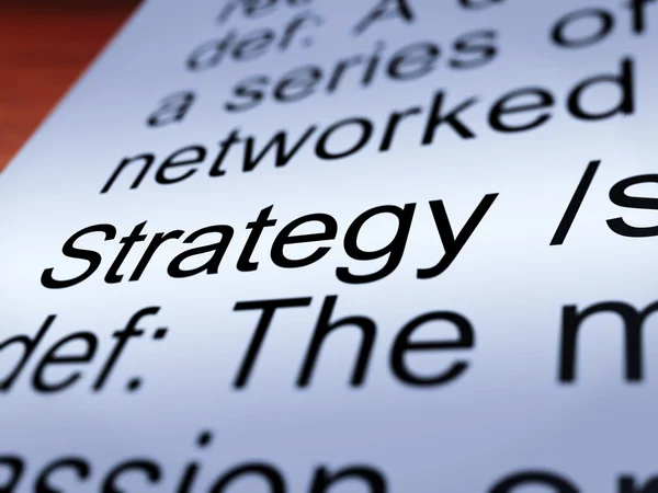 Strategie definitie close-up weergegeven: leiderschap — Stockfoto