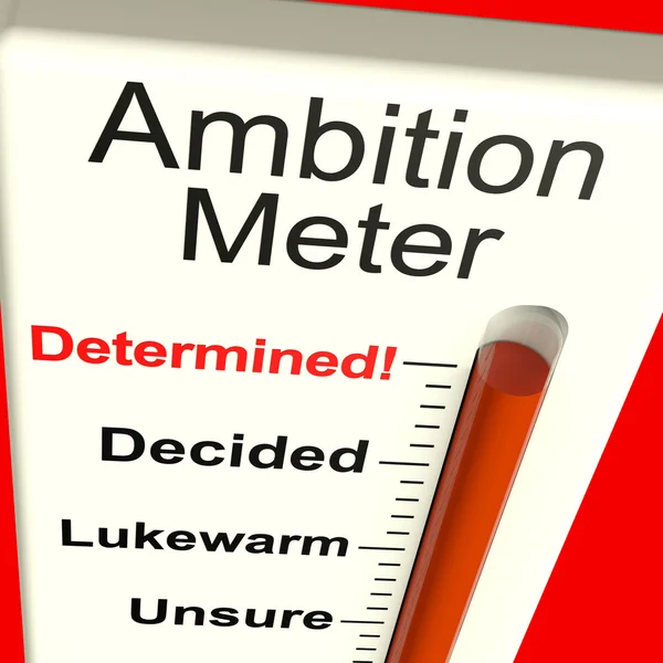 Compteur d'ambition montrant la motivation et la conduite — Photo