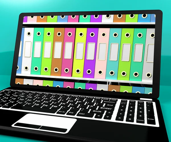 Archivos coloridos para organizarse en la computadora —  Fotos de Stock
