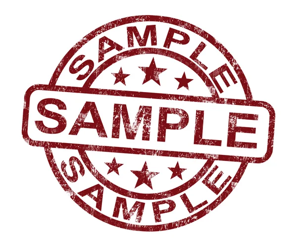 Il francobollo del campione mostra il simbolo o il gusto di esempio — Foto Stock