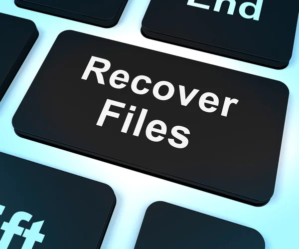 Recover Files Key Shows Restoring From Backup — Stock Photo, Image