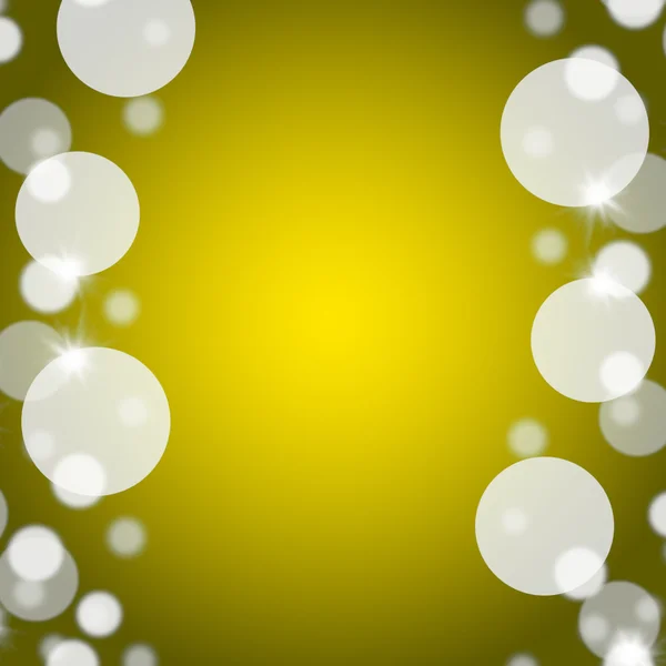 Fondo amarillo de Bokeh con espacio de copia en blanco y frontera — Foto de Stock