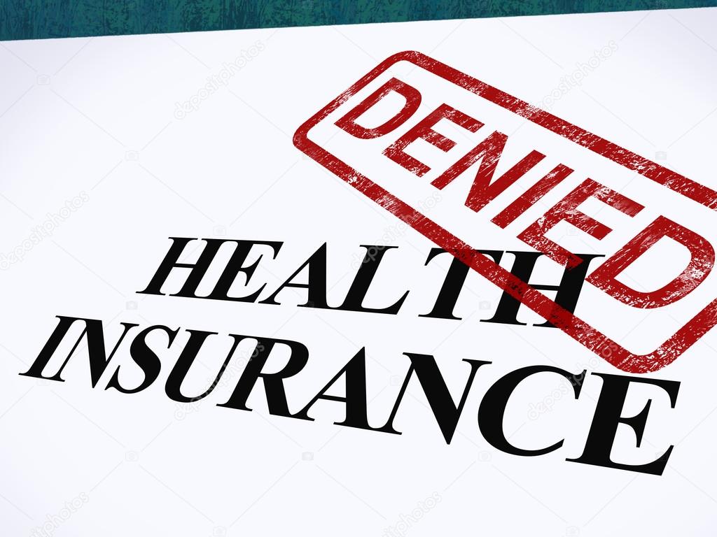 Health Insurance Denied Form Shows Unsuccessful Medical Applicat