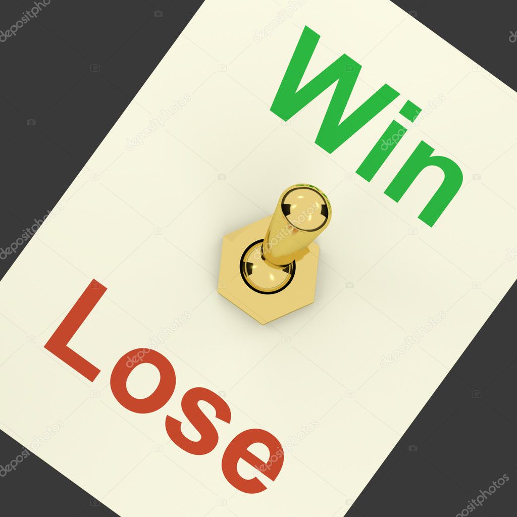 Win Switch On Representing Success And Victory