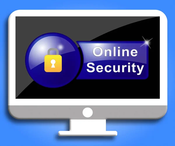 Online Security Shows Site Protection And Encryption — Stock Photo, Image