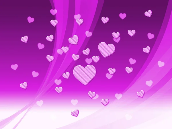 Elegantní fialové srdce pozadí znamená jemná vášeň nebo jemné W — Stock fotografie