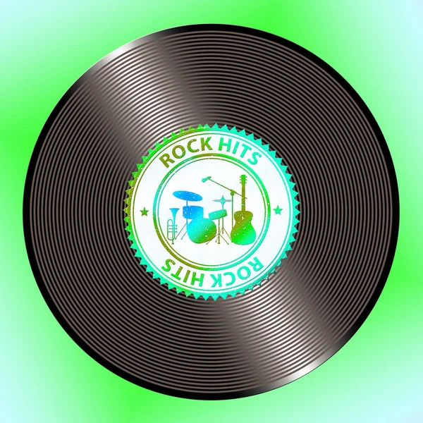 Rock Hits Indicando trilha sonora e áudio — Fotografia de Stock