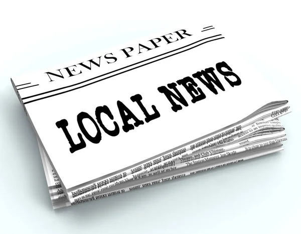 Notizie locali Rappresenta Giornale Regionale 3d Rendering — Foto Stock