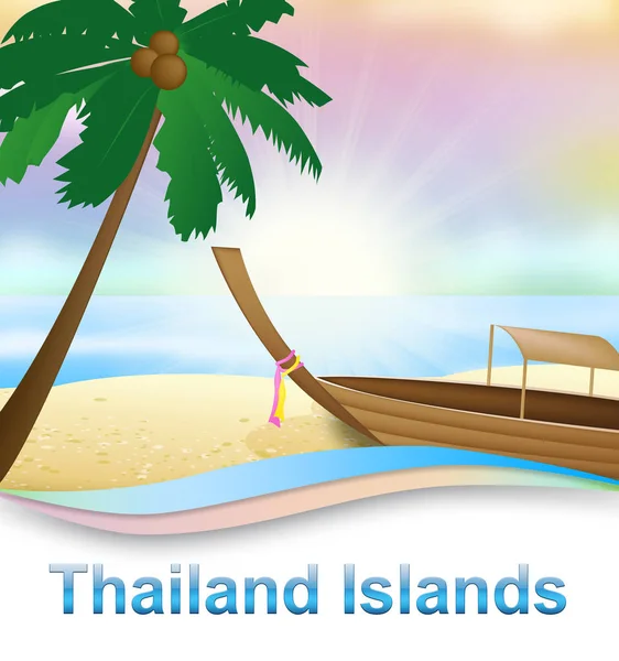 Isole Thailandia significa Thai Island 3d Illustrazione — Foto Stock